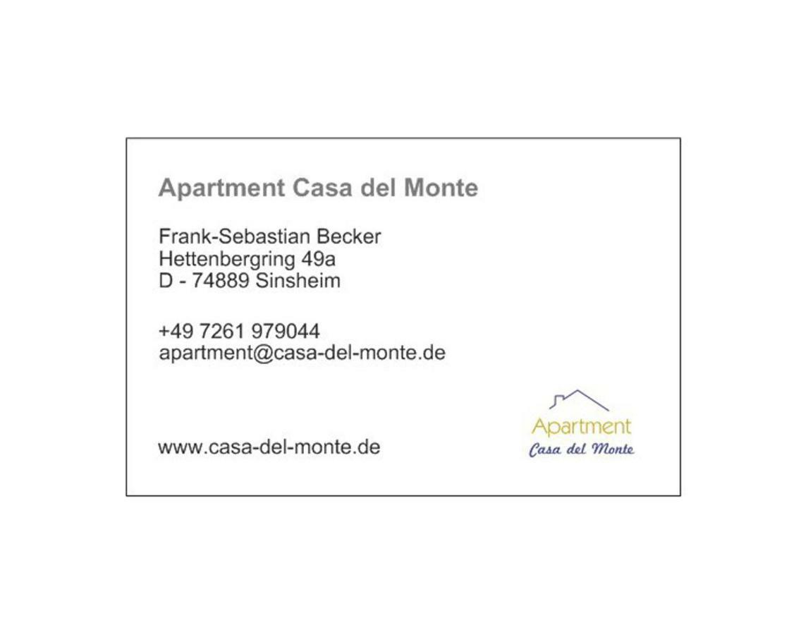 Apartment Casa Del Monte Sinsheim Extérieur photo